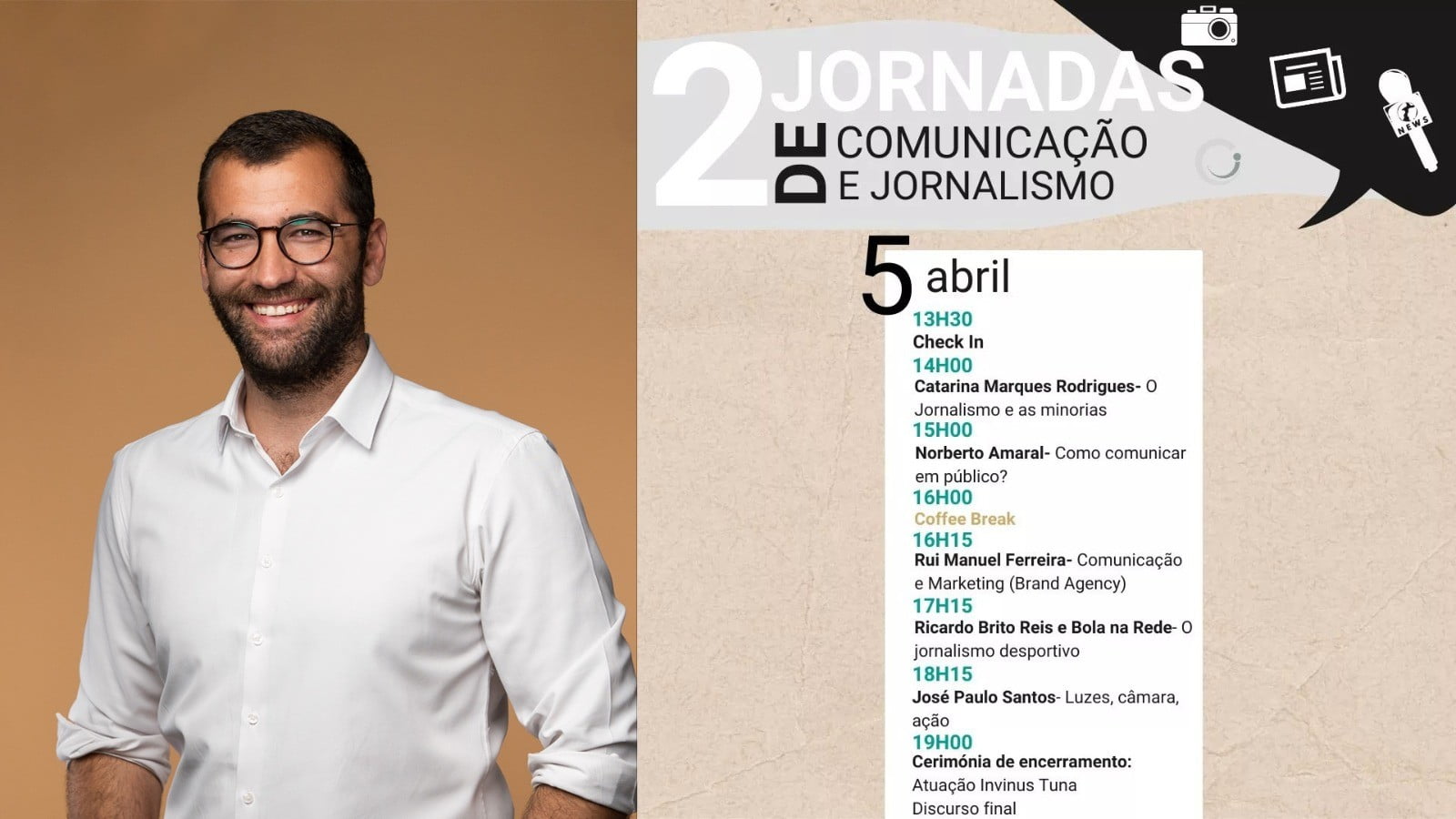 Rui Manuel Ferreira orador convidado para as 2`s Jornadas de Comunicação e Jornalismo na Esact